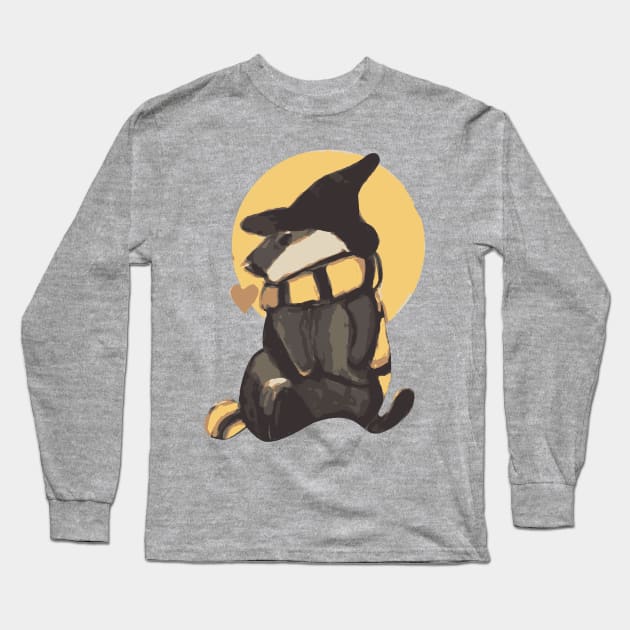 Magical badger with scarf - Eyesasdaggers Long Sleeve T-Shirt by eyesasdaggers